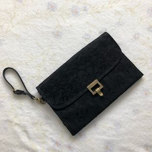 Black Lace Clutch